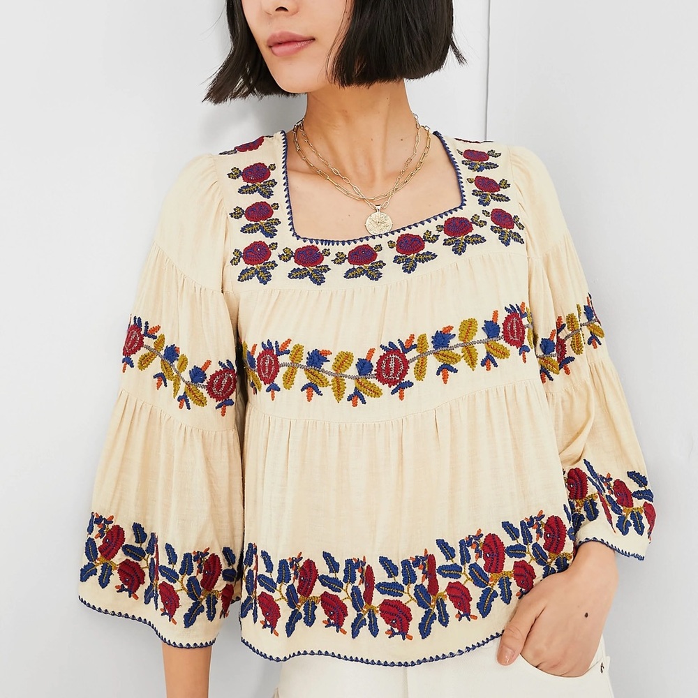 NWT Sea New York Nan Silk Embroidered Bloise